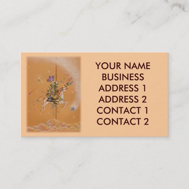 Affärsprofilkort, Carousel Jester Visitkort (Framsida)