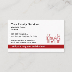 Affärsprofilkort för Family Services Center Visitkort