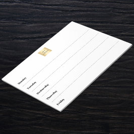Affärsprogram för veckokalender, logotyp anteckningsblock