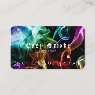Affärsrabattkort för Vape Shop Visitkort