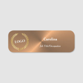 Affärsreklamfilm Logotyp Company Copper Plastic Namnbricka