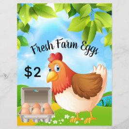 Affärsreklamflygare för färska jordbruksägg reklamblad