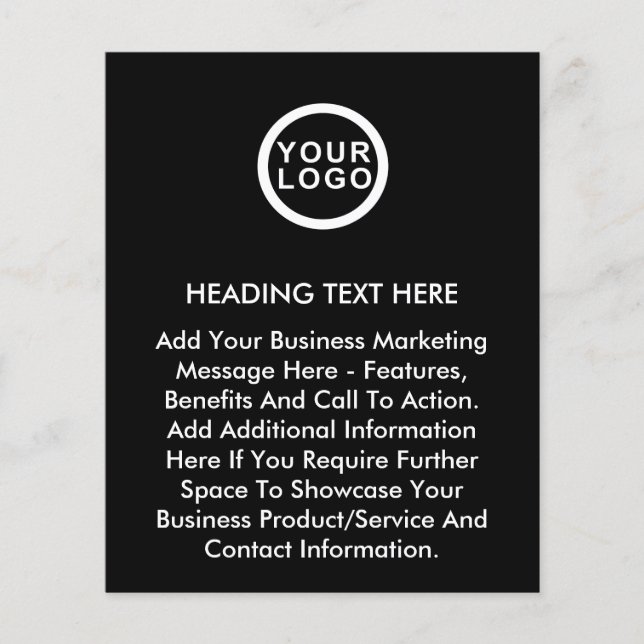 Affärsrelaterad Logotyp - stor utskrift - kampanju Flygblad (Framsidan)