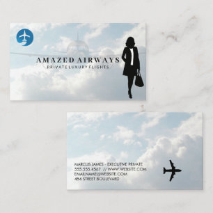 Affärsresor för kvinnor Flygplanets Logotyp Visitkort