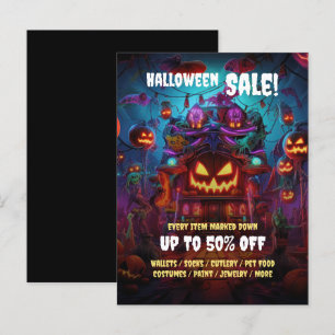 Affärssälj-vykort för Halloween fest Vykort
