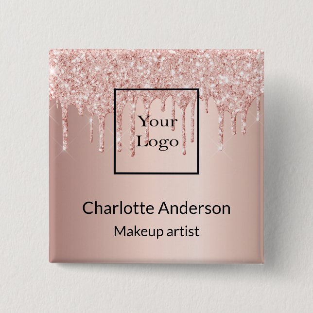 Affärssalong i ro guld glitter knapp (Framsida)