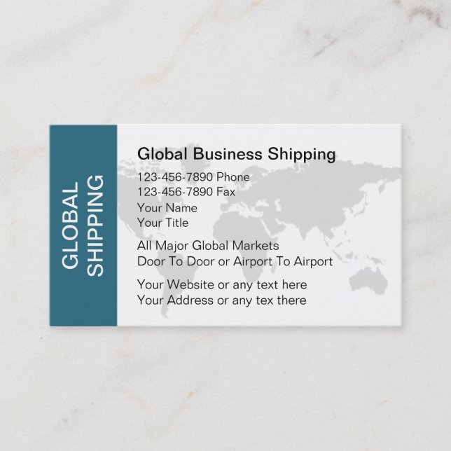 Affärssändningsvisitkortar Visitkort (Framsida)