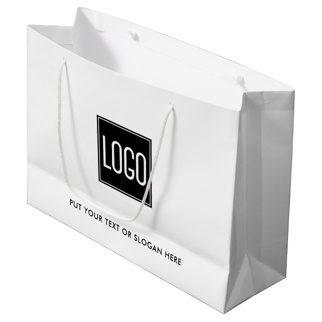 Affärsshoppingpåsar - Logotyppresentpåsar (Framsidan Vinklad)