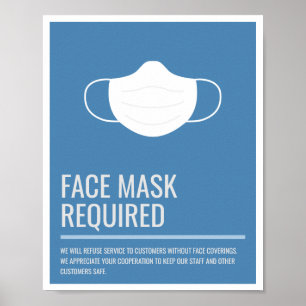 Affärssignal som krävs för Ansikte-mask Poster