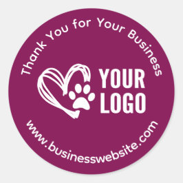 Affärsstämpling med Logotyp Runt Klistermärke