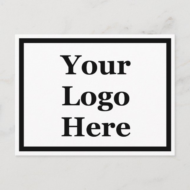 Affärssvartvitt - mall din Logotyp här Vykort (Framsida)