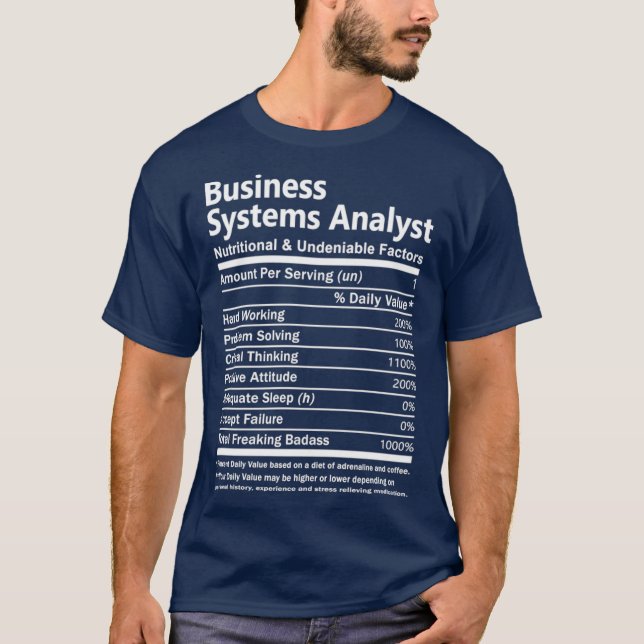 Affärssystemanalytiker - affärssystem T Shirt (Framsida)
