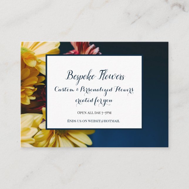 affärstack för att du har gjort blommor blommigt visitkort (Framsida)