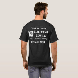 Affärsuniform för logotyp av elföretag t shirt