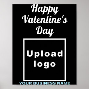 Affärsvalentinehälsning på marinblå poster