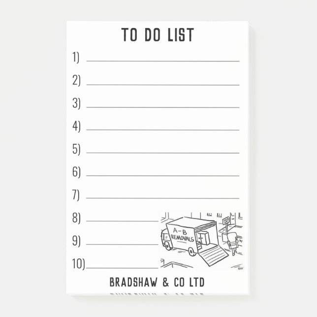 Affärsverksamhet för flyttningar av hus post-it block (Framsida)