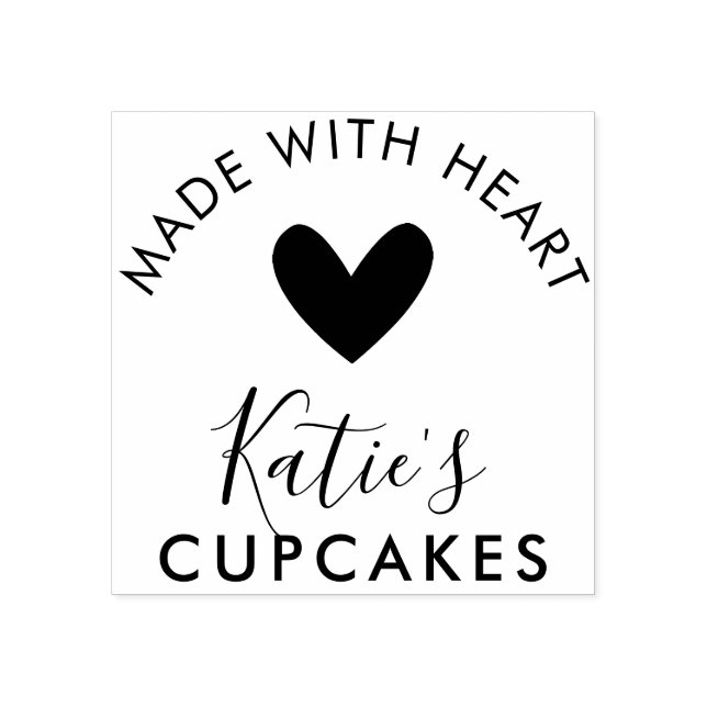 Affärsverksamhet gjord med kärlek modern enkel kär stämpel (Tryck)