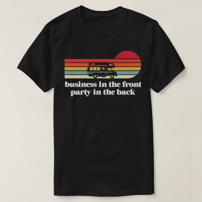 Affärsverksamhet i fronten Party i RV G T Shirt (Design framsida)