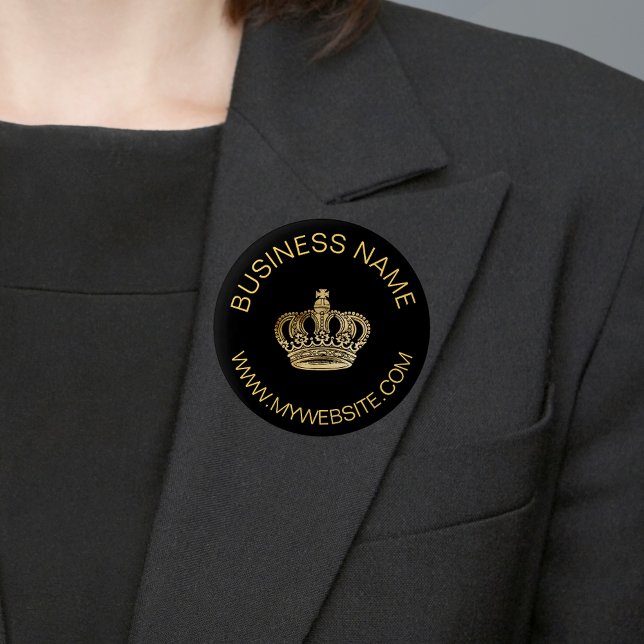 Affärsverksamhet på webbplatsen Black guld krona n Knapp (Skapare uppladdad)