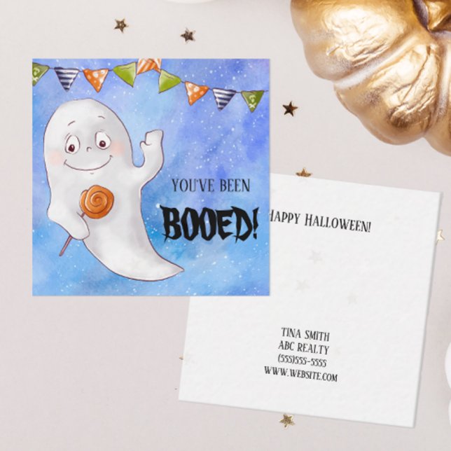 Affärsverksamhet som du har bokat Halloween Anteckningskort (Easily personalize this cute pop by card with just a few clicks.)