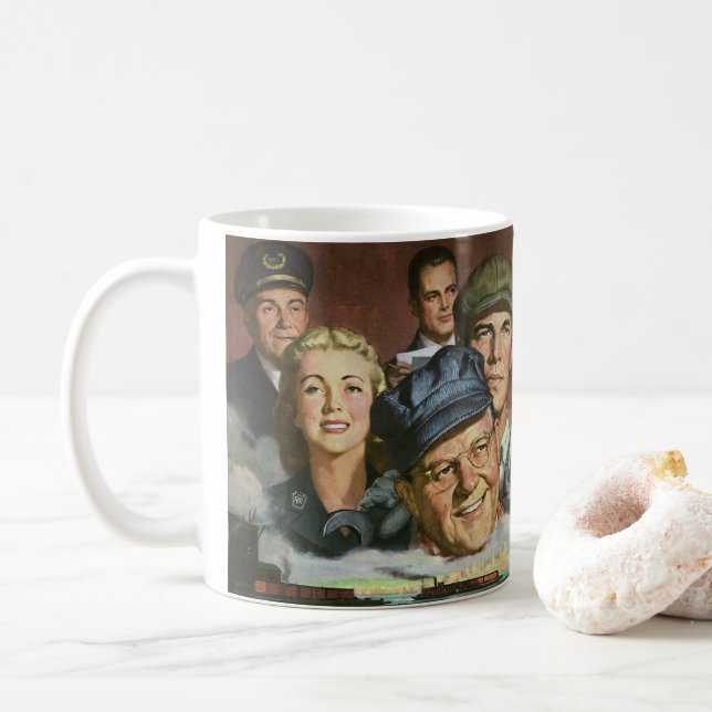 Affärsverksamhet, Vintage patriotisk patriotism Kaffemugg (Med munk)