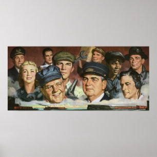 Affärsverksamhet, Vintage patriotisk patriotism Poster