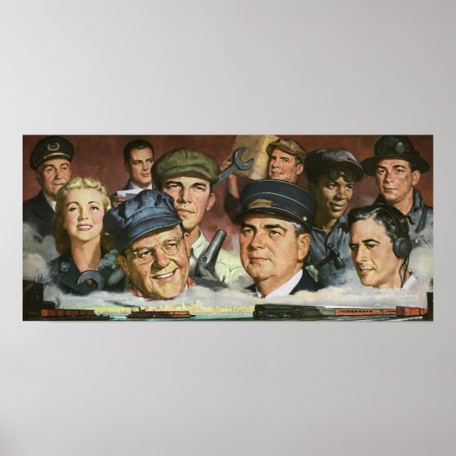 Affärsverksamhet, Vintage patriotisk patriotism Poster (Framsidan)