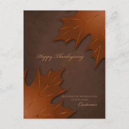 Affärsvisitkort för Thanksgiving/affärskund Helg Vykort