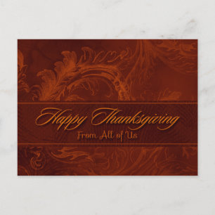 Affärsvisitkort för Thanksgiving / Från alla oss Helg Vykort