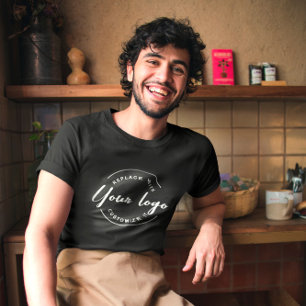 Affärsvitt logotyp med social-handtag för medarbet t shirt