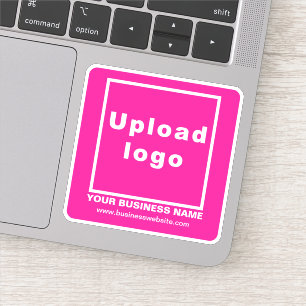 Affärswebbplats på Rosa Square Vinyl Sticker Klistermärken