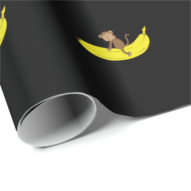 Affe reitet auf Banane Presentpapper (Rullad Hörn)