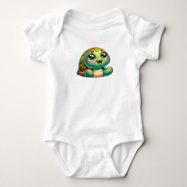 Affektionerad baby-sköldpadda t shirt (Framsida)