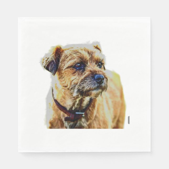 Affen Gräns Terrier Pappersservett (Framsidan)