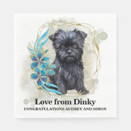 Affen Pinscher Tropical Hund Photo Bröllop Pappersservett