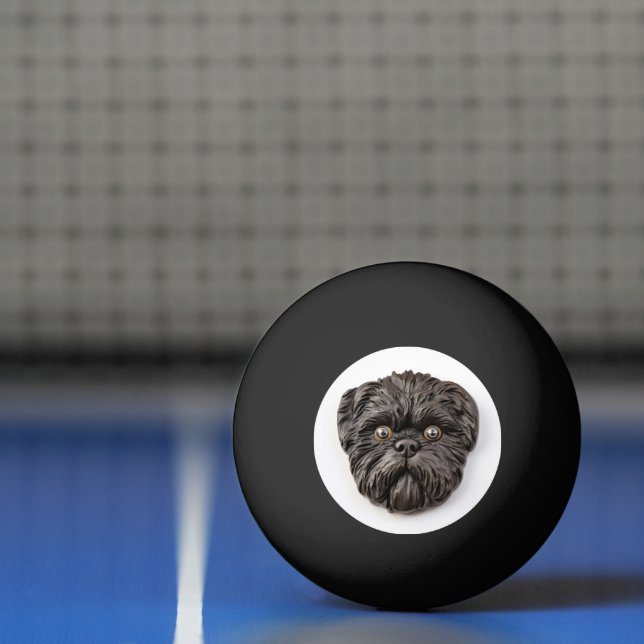 Affenpinscher 3D Inspirerad Pingisboll (Netto)