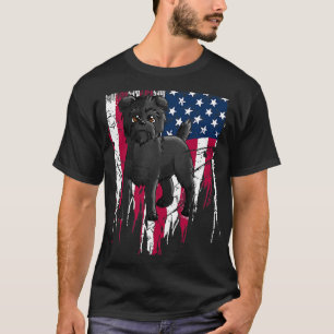 Affenpinscher American Flagga USA Fantastisk T Shirt