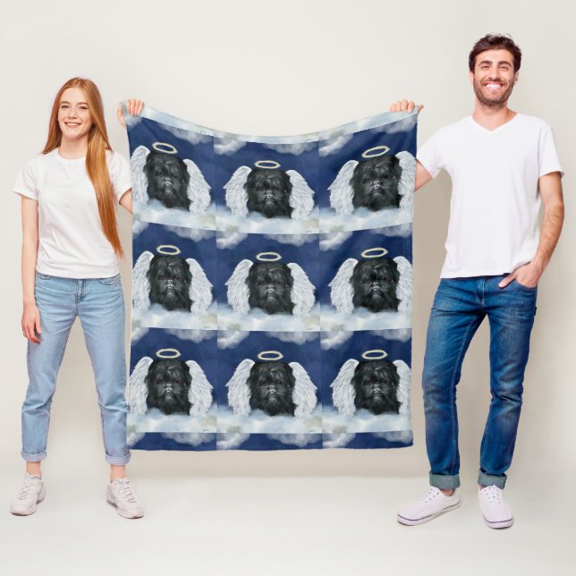 Affenpinscher Ängel   Fleecefilt (På plats)