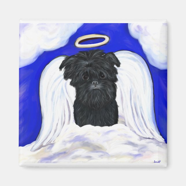 Affenpinscher Ängel Magnet (Framsidan)