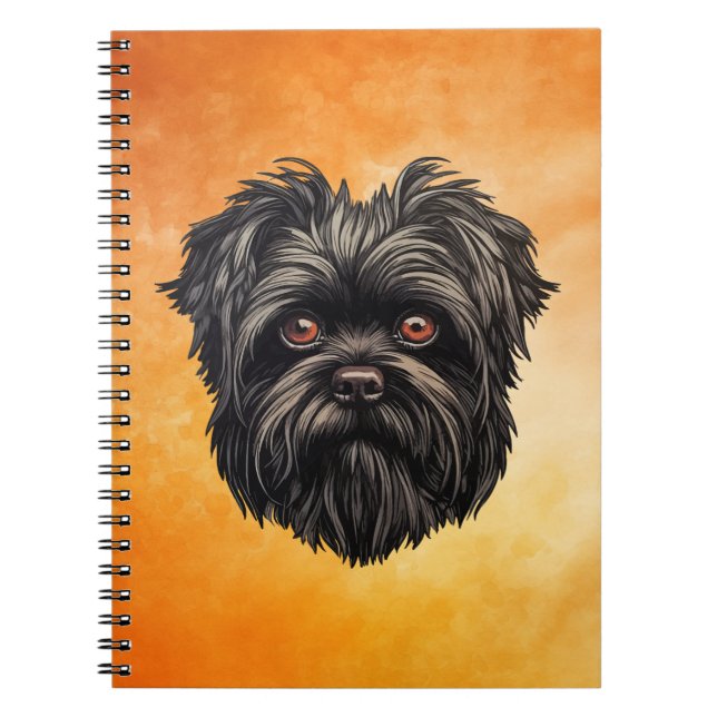 Affenpinscher Ap hund Affens Terrier Anteckningsbok (Framsidan)