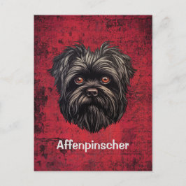 Affenpinscher Ap hund Affens Terrier Vykort
