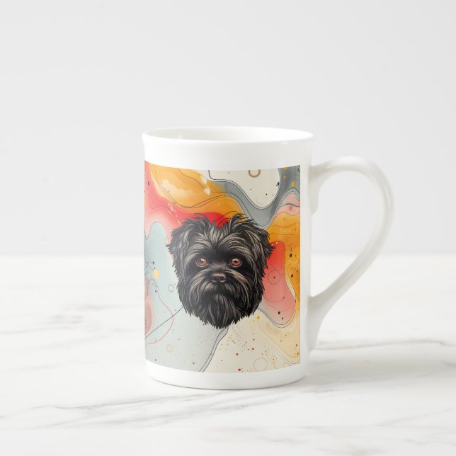 Affenpinscher Apmonkey Hund Affens Terrier Benporslin Mugg (Höger)