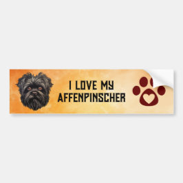 Affenpinscher Apmonkey Hund Affens Terrier Bildekal
