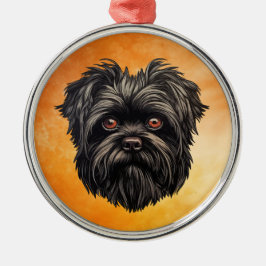 Affenpinscher Apmonkey Hund Affens Terrier Julgransprydnad Metall