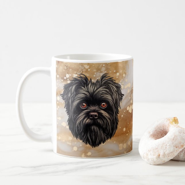 Affenpinscher Apmonkey Hund Affens Terrier Kaffemugg (Med munk)