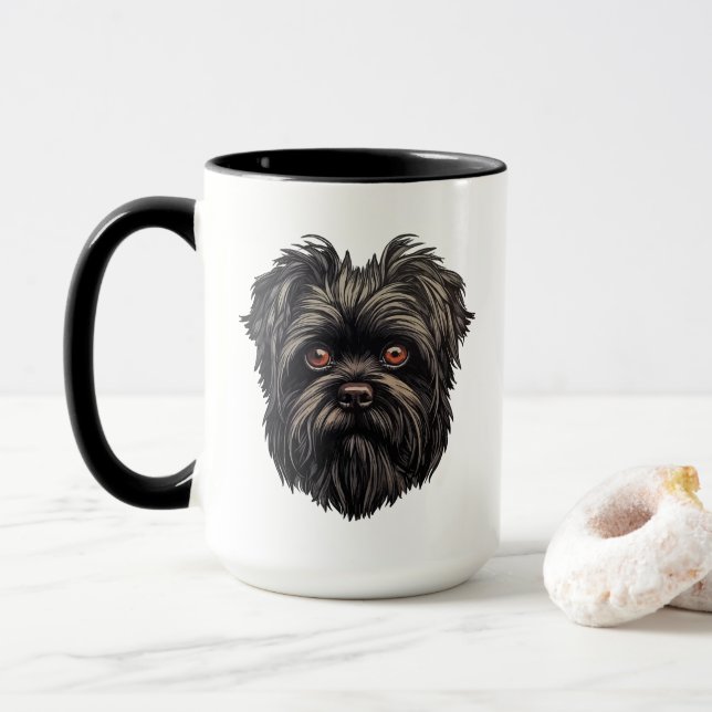 Affenpinscher Apmonkey Hund Affens Terrier Mugg (Med munk)