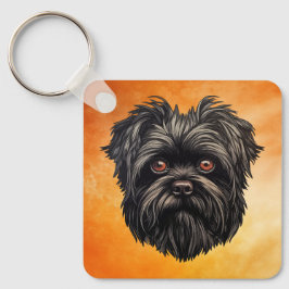 Affenpinscher Apmonkey Hund Affens Terrier Nyckelring