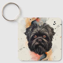 Affenpinscher Apmonkey Hund Affens Terrier Nyckelring