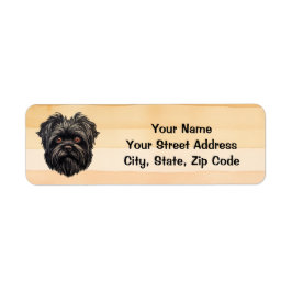 Affenpinscher Apmonkey Hund Affens Terrier Returadress Etikett