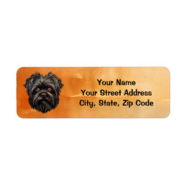 Affenpinscher Apmonkey Hund Affens Terrier Returadress Etikett